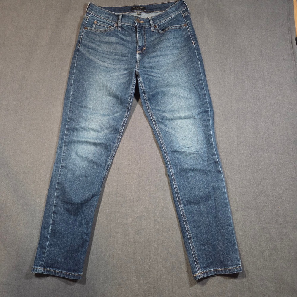 Banana Republic Girlfriend Jeans Womens 27/4 Blue Medium Wash Stretch Denim